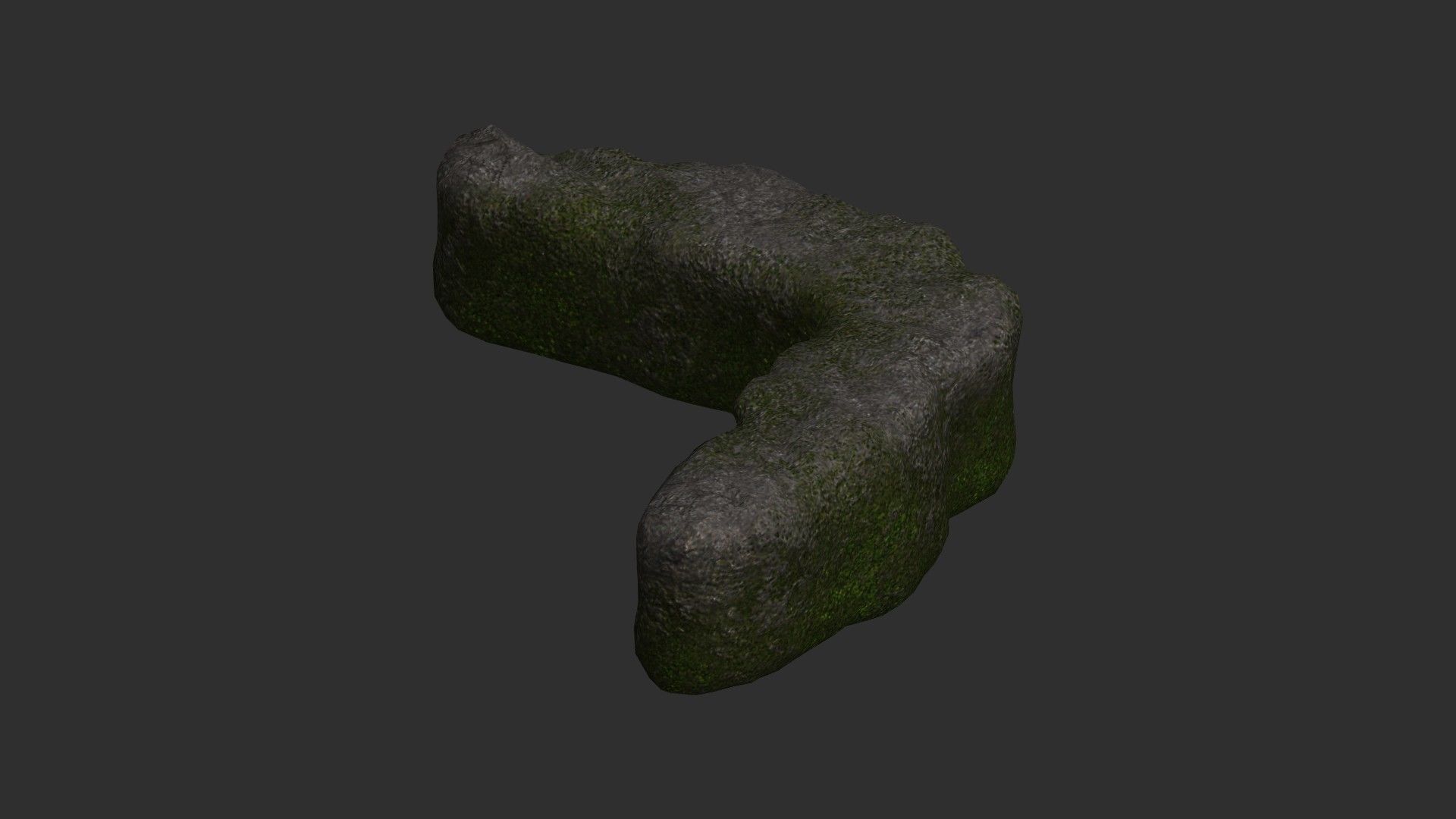 Cave Walls 4 - Moss 1 Low-poly 3D model_14
