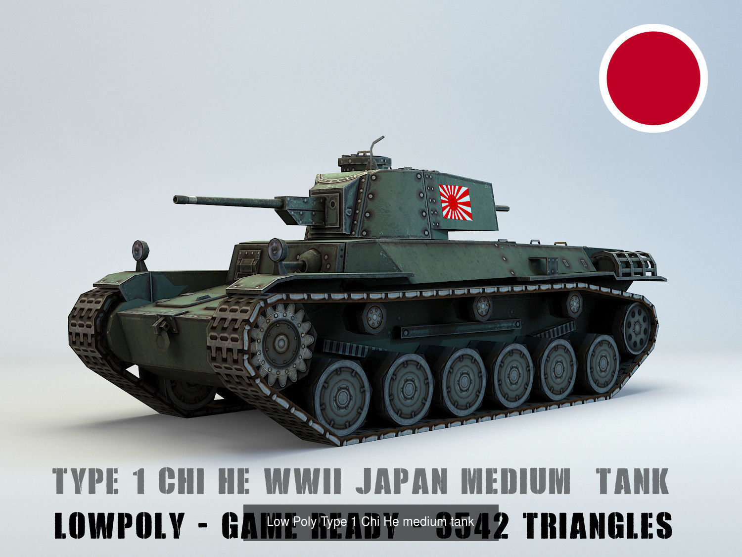 Low Poly Japan IJA WW2 warfare collection _6