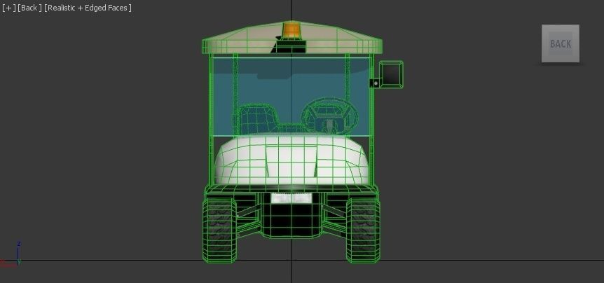 Madjax Golf Cart Buggy Low Poly Low-poly 3D model_8