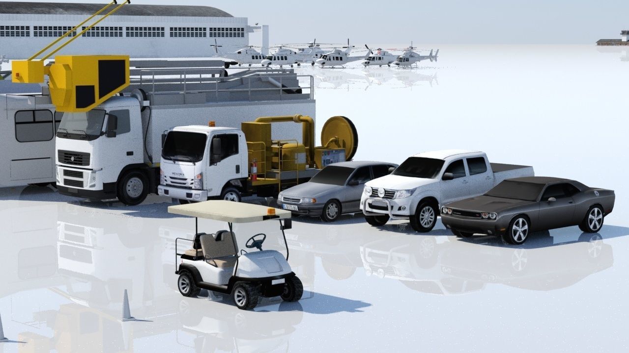 Madjax Golf Cart Buggy Low Poly Low-poly 3D model_5