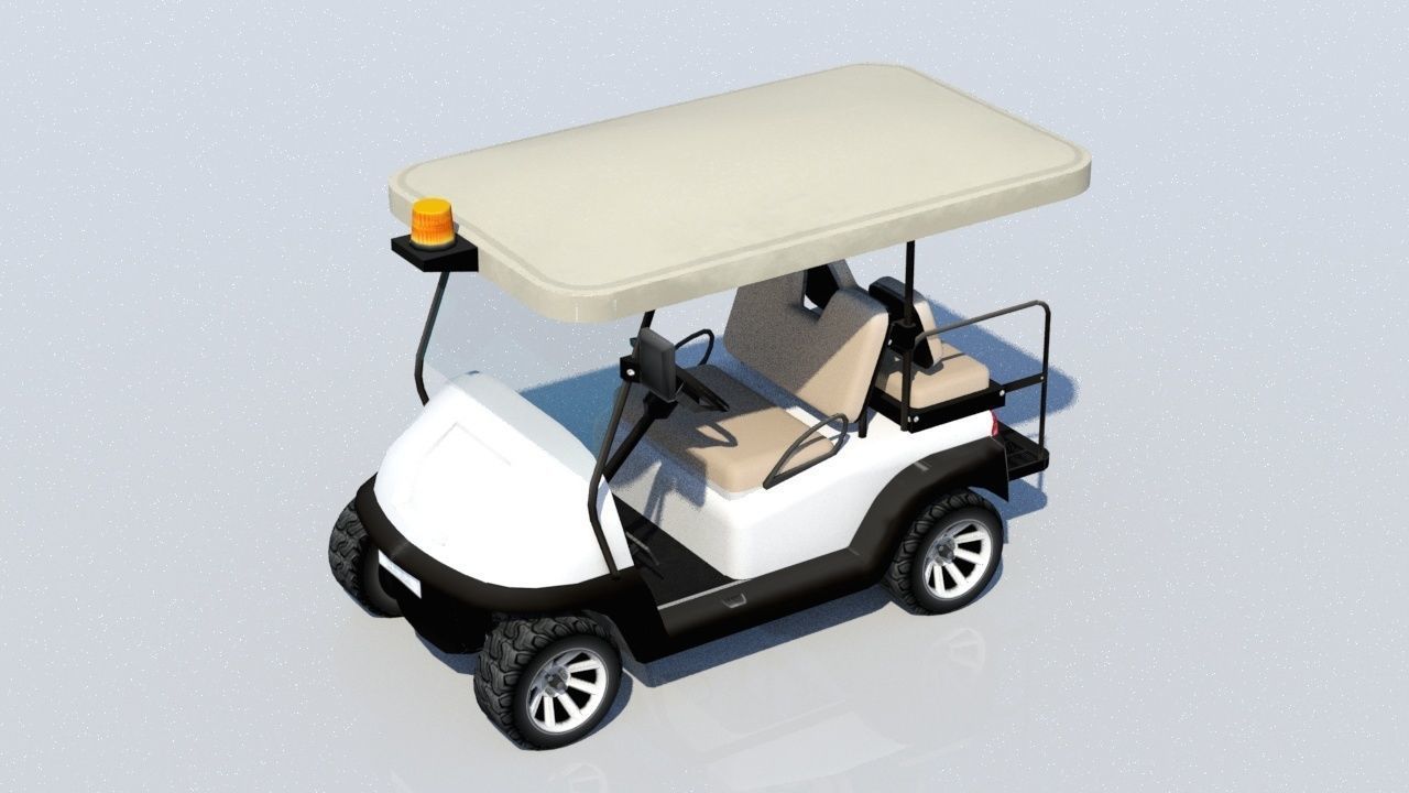 Madjax Golf Cart Buggy Low Poly Low-poly 3D model_1