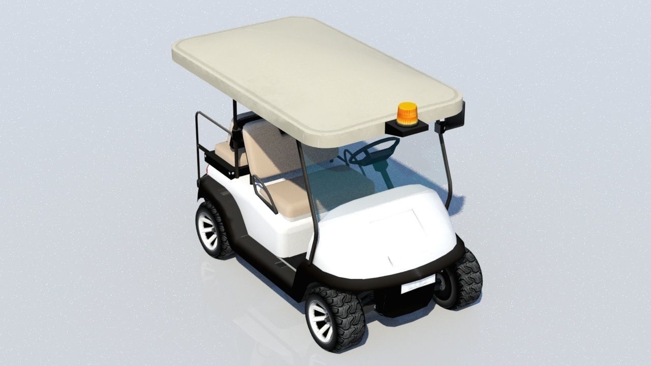 Madjax Golf Cart Buggy Low Poly Low-poly 3D model_4