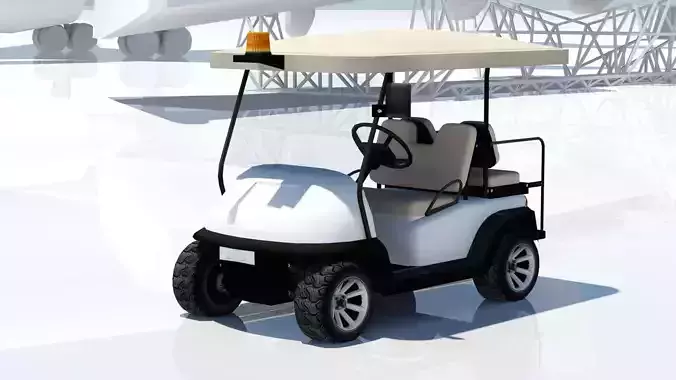 Madjax Golf Cart  Buggy Low Poly Low-poly 3D model