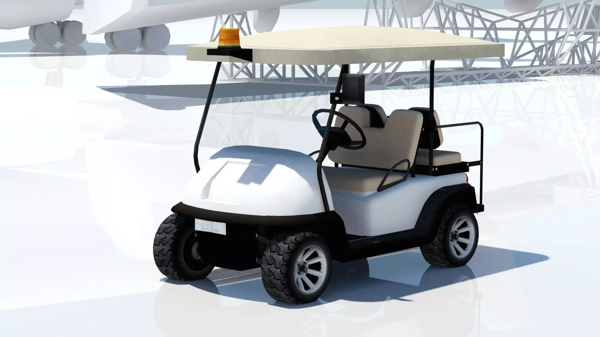 Madjax Golf Cart Buggy Low Poly Low-poly 3D model_0