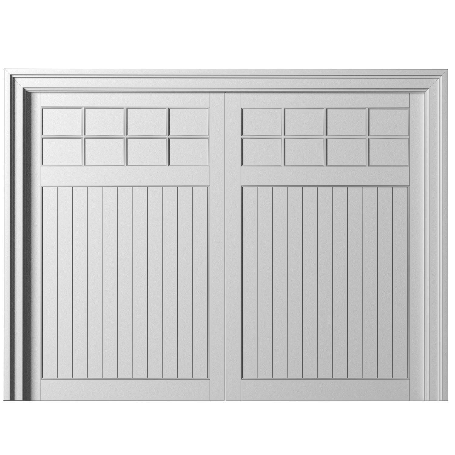 Automatic Classic Modern Garage Doors 3D model_2