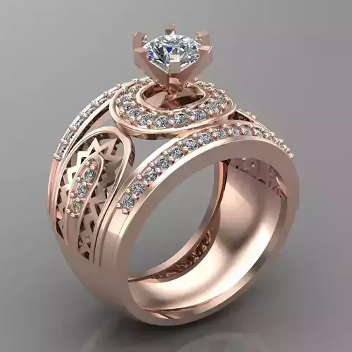 Wedding Engagement Women Ring 3D print model