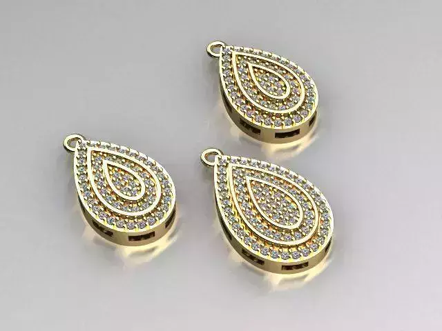 pendant and earrings