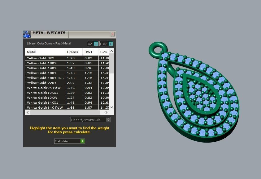 pendant 3D print model_4