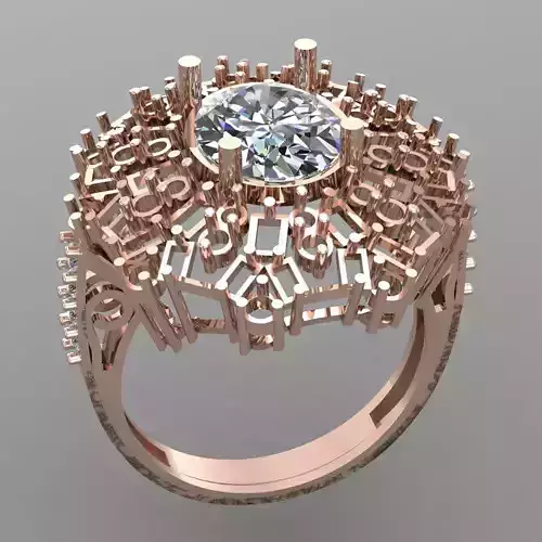 Wedding Engagement Women Ring 3D print model