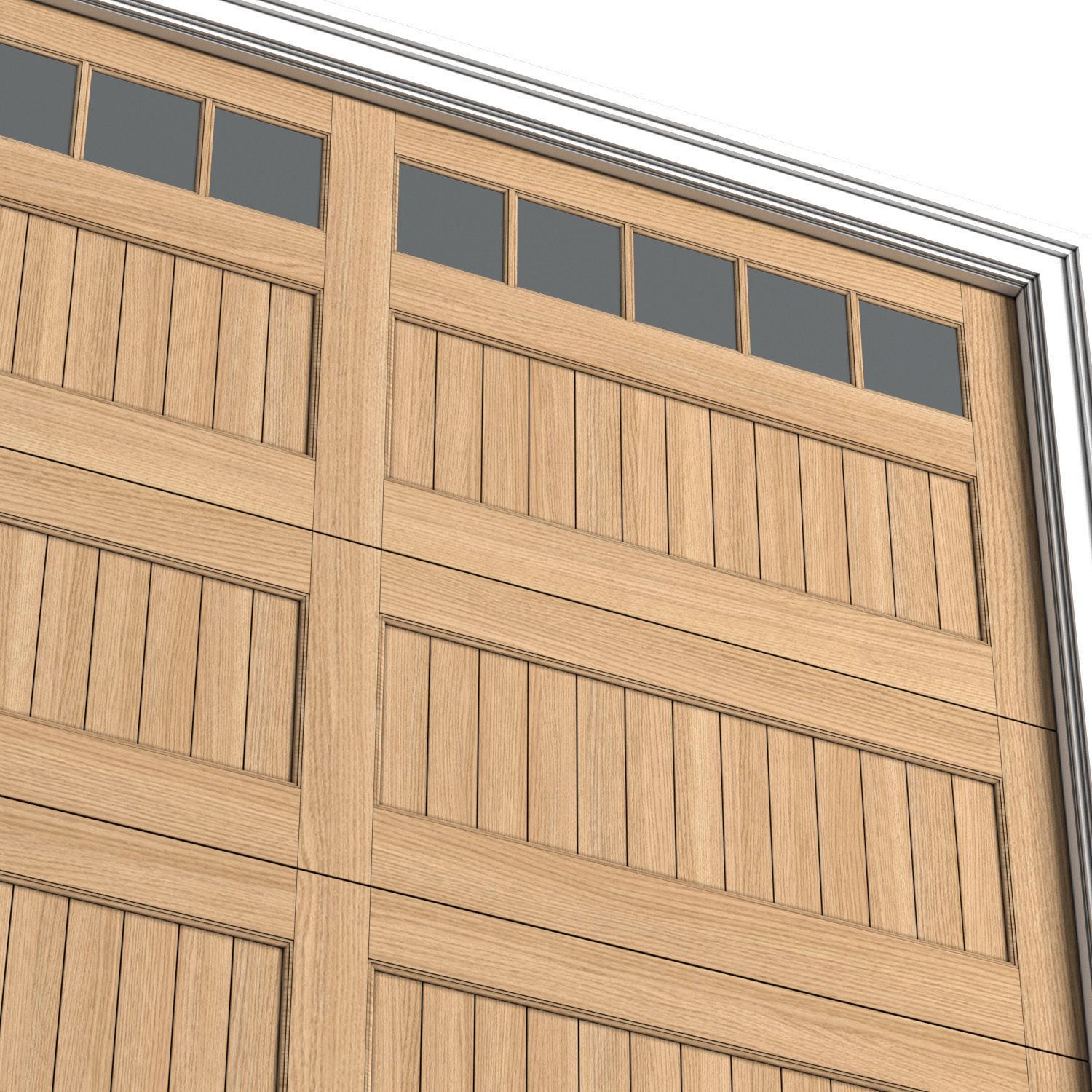 Automatic Classic Modern Garage Doors 3D model_2