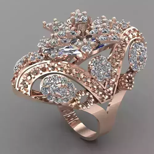 Wedding Engagement Women Ring 3D print model
