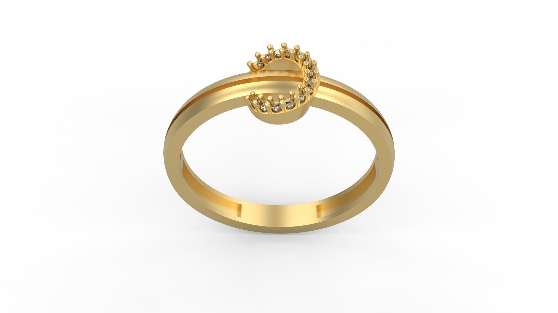 Minimalist Ring 609 3D print model_3