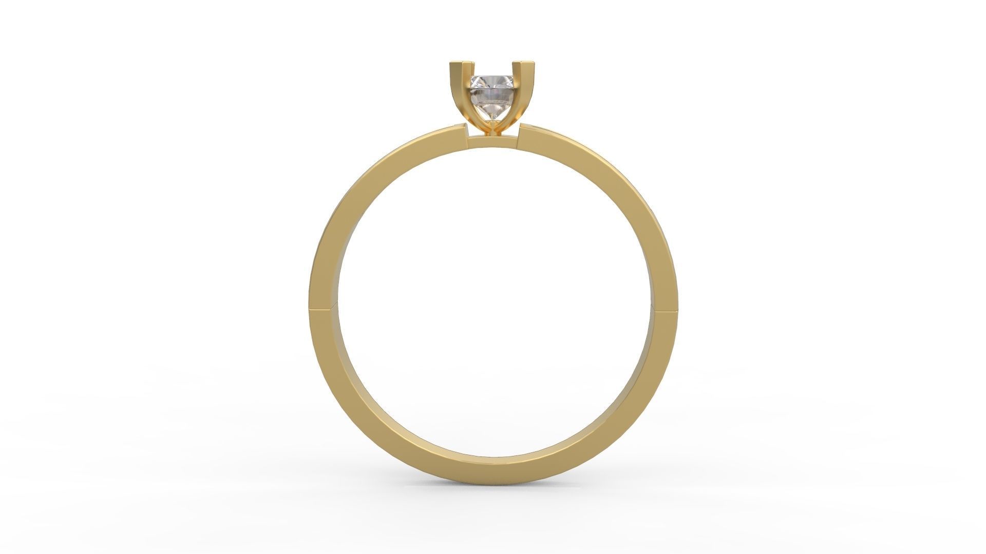 Minimalist Ring 600 3D print model_1