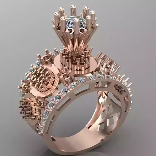 Wedding Engagement Women Ring 3D print model