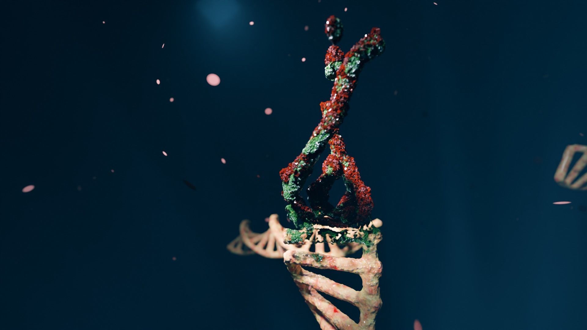 DNA virus attack animation - made in blender 3D model_4