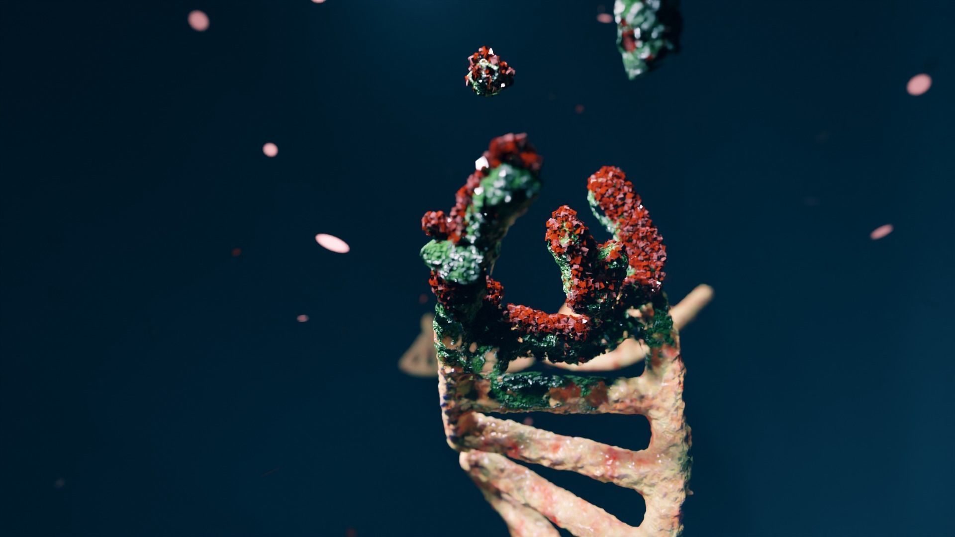 DNA virus attack animation - made in blender 3D model_3