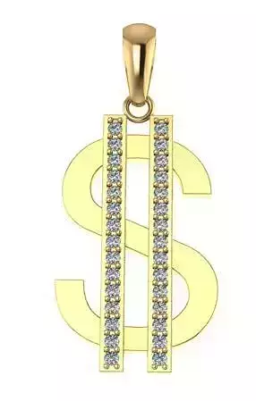 DOLLAR NECKLASE 3DM