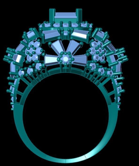 Wedding Engagement Women Ring 3D print model 3D print model_3