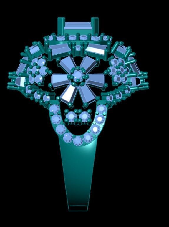 Wedding Engagement Women Ring 3D print model 3D print model_4