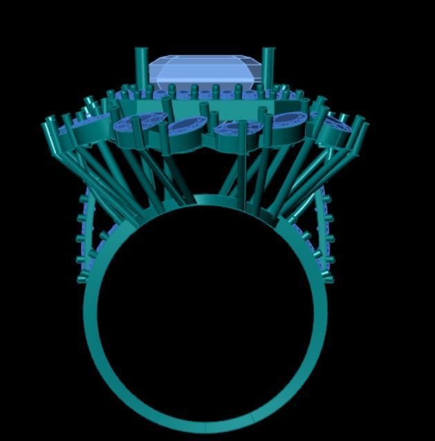 Wedding Engagement Women Ring 3D print model 3D print model_3