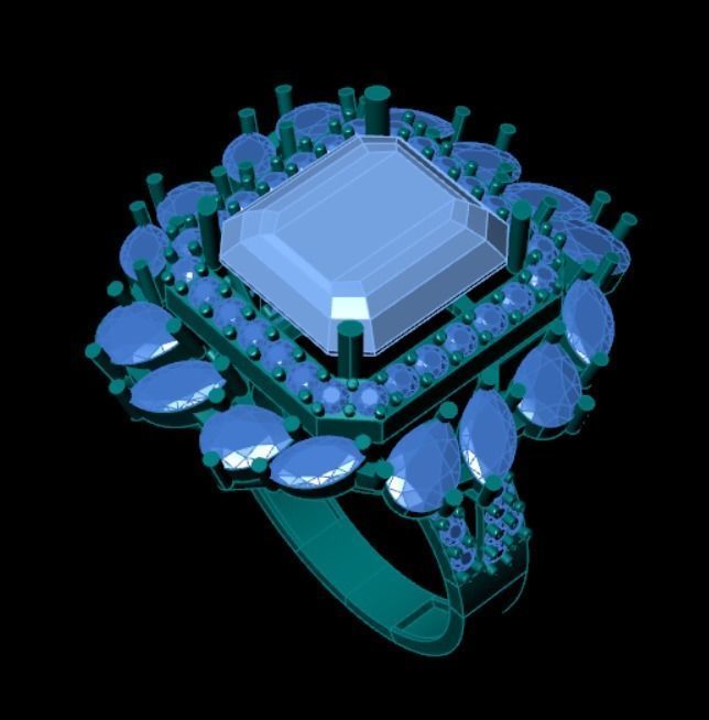 Wedding Engagement Women Ring 3D print model 3D print model_1