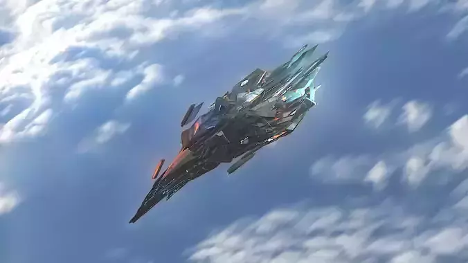  Aircraft Jet Plane Sci-Fi Spaceship Space Ship 040