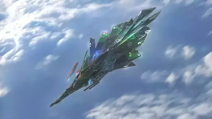  Aircraft Jet Plane Sci-Fi Spaceship Space Ship 037