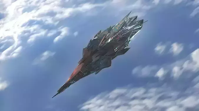  Aircraft Jet Plane Sci-Fi Spaceship Space Ship 036