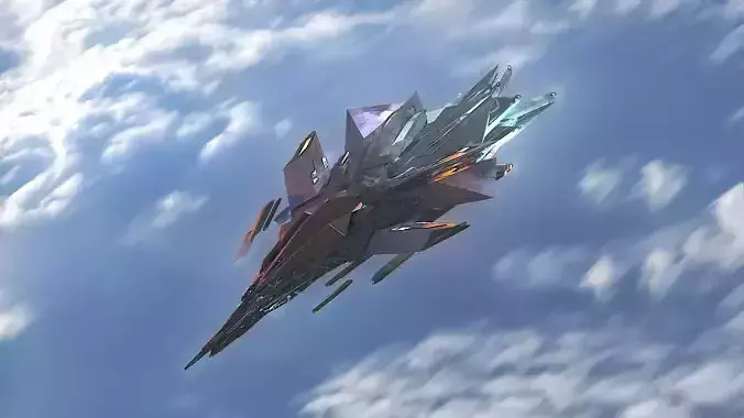  Aircraft Jet Plane Sci-Fi Spaceship Space Ship 034