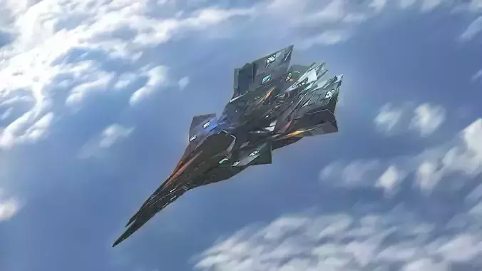  Aircraft Jet Plane Sci-Fi Spaceship Space Ship 033