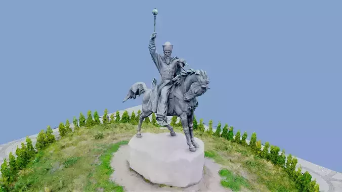 3D model Petro Konashevych-Sahaidachny Kyiv Ukraine gltf obj