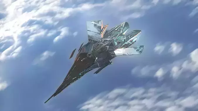  Aircraft Jet Plane Sci-Fi Spaceship Space Ship 028