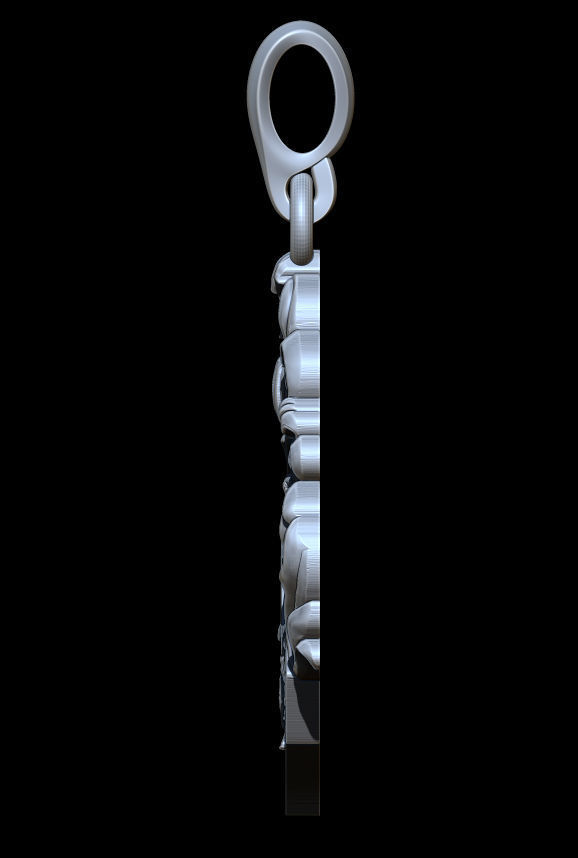 Hogwarts crest pendant 3D print model_15