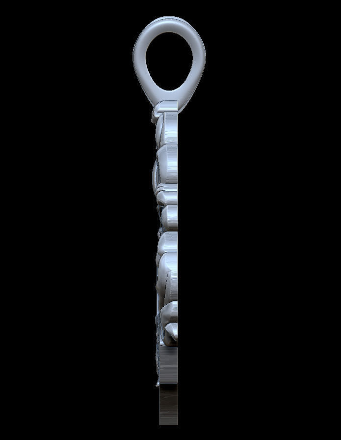 Hogwarts crest pendant 3D print model_5