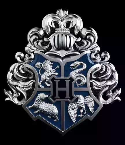 Hogwarts crest pendant