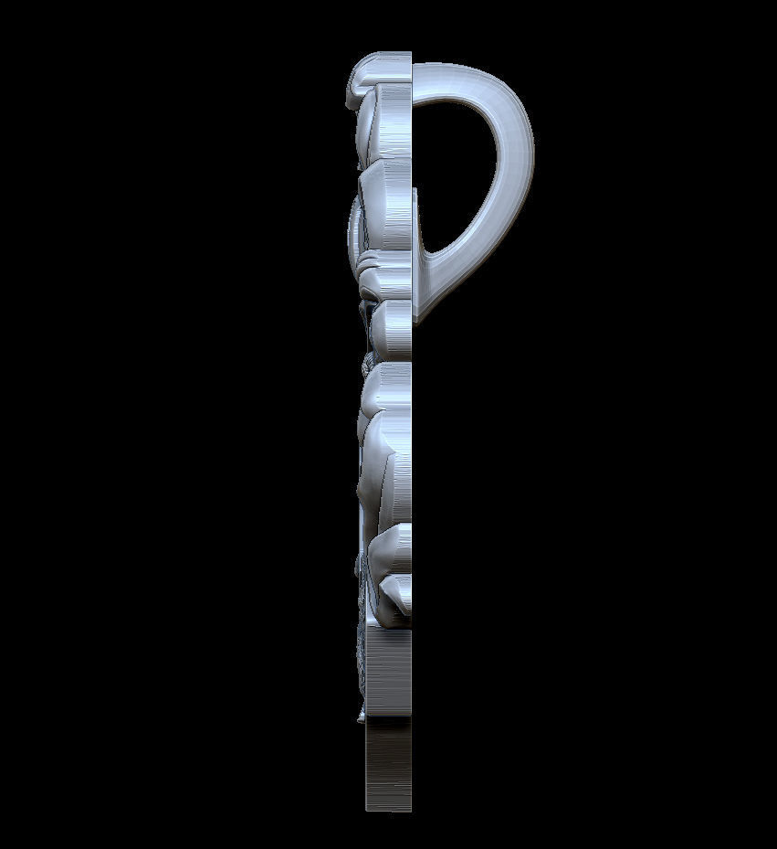 Hogwarts crest pendant 3D print model_10