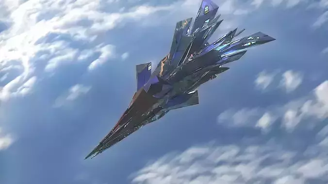  Aircraft Jet Plane Sci-Fi Spaceship Space Ship 04