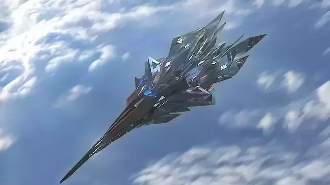  Aircraft Jet Plane Sci-Fi Spaceship Space Ship 020