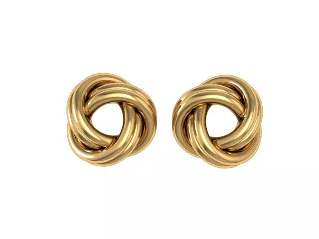 knot stud earrings 3D print model