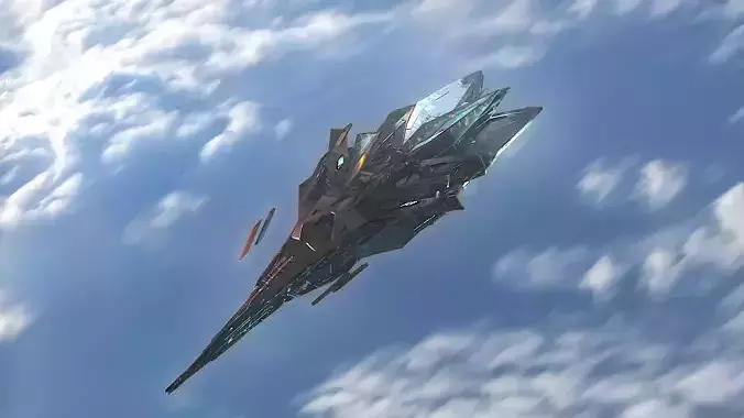  Aircraft Jet Plane Sci-Fi Spaceship Space Ship 016