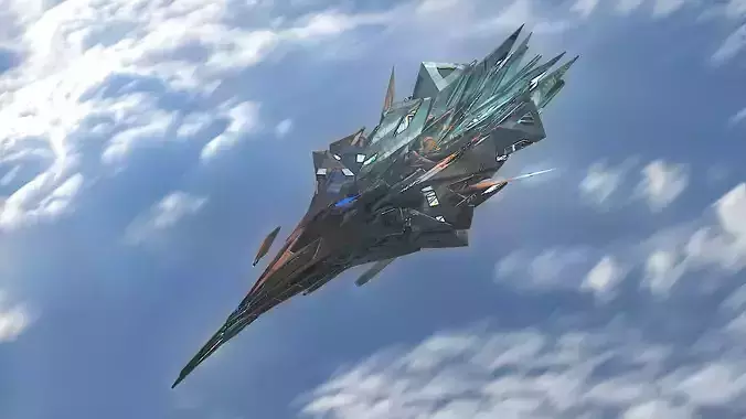  Aircraft Jet Plane Sci-Fi Spaceship Space Ship 014