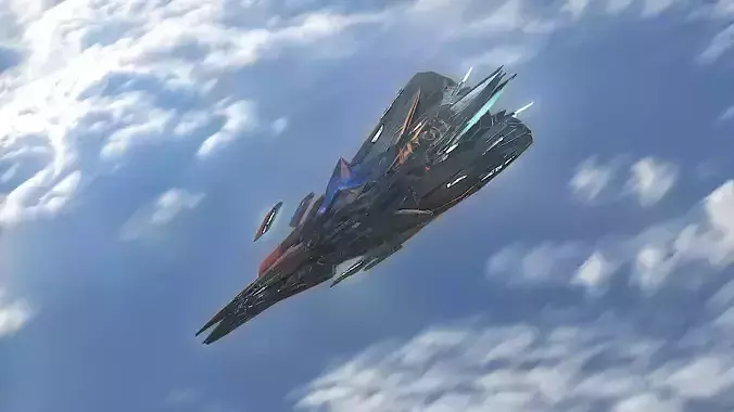  Aircraft Jet Plane Sci-Fi Spaceship Space Ship 013