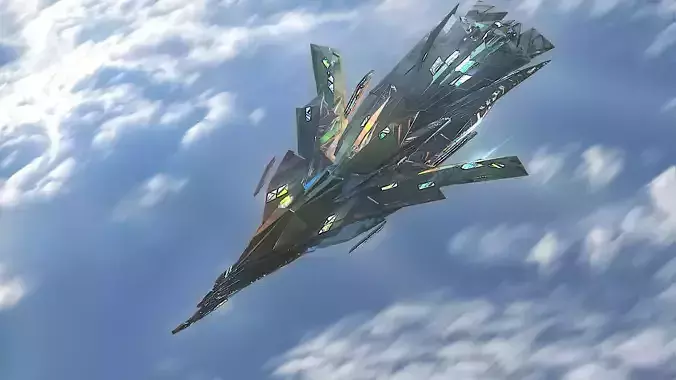  Aircraft Jet Plane Sci-Fi Spaceship Space Ship 012