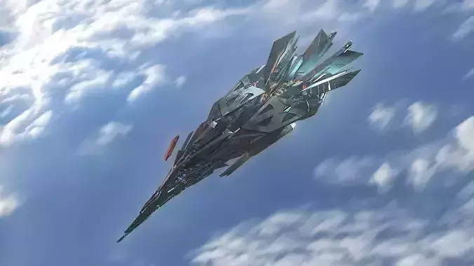  Aircraft Jet Plane Sci-Fi Spaceship Space Ship 009