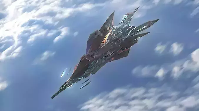  Aircraft Jet Plane Sci-Fi Spaceship Space Ship 05