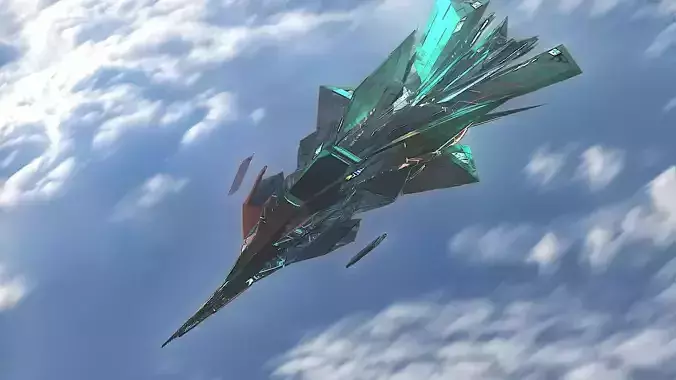  Aircraft Jet Plane Sci-Fi Spaceship Space Ship 04