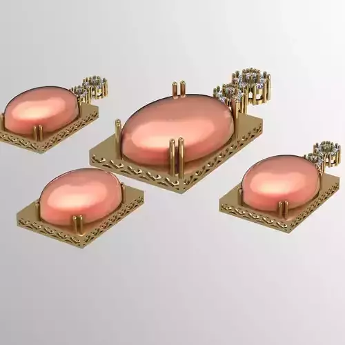 Diamond Pandent Set 3D print model 3D print model