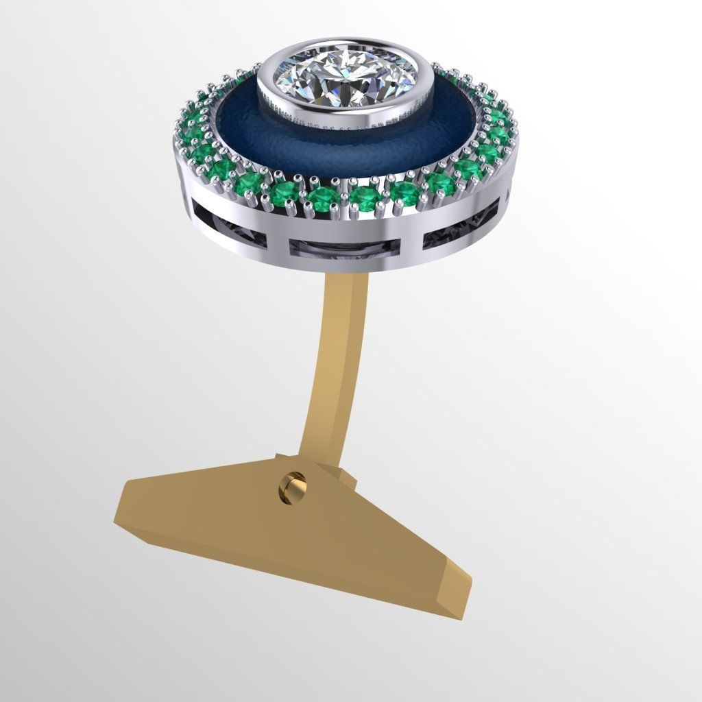 Gents Cufflinks 3D print model 3D print model_5