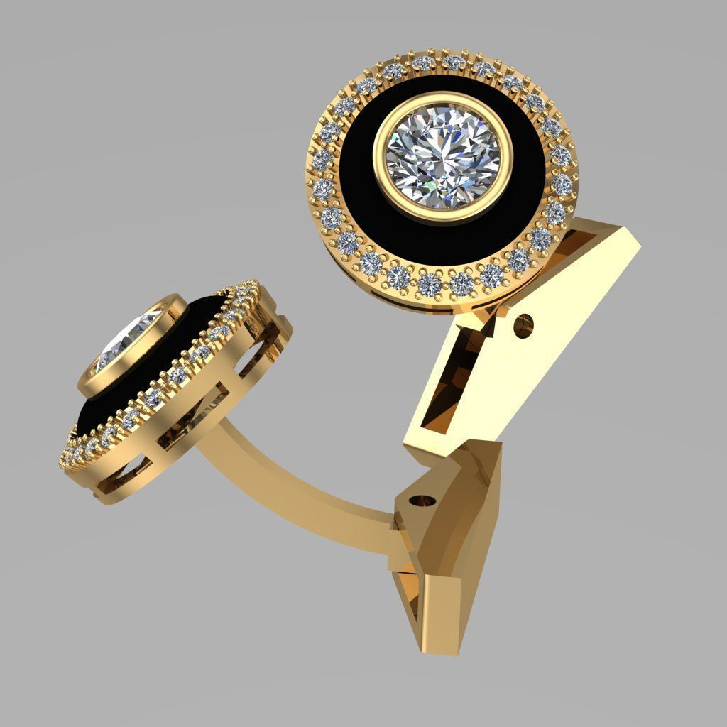 Gents Cufflinks 3D print model 3D print model_1