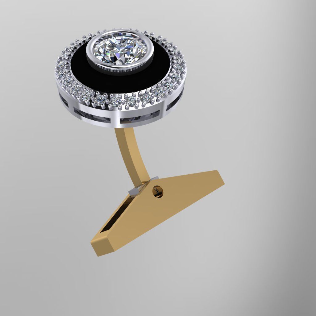 Gents Cufflinks 3D print model 3D print model_10